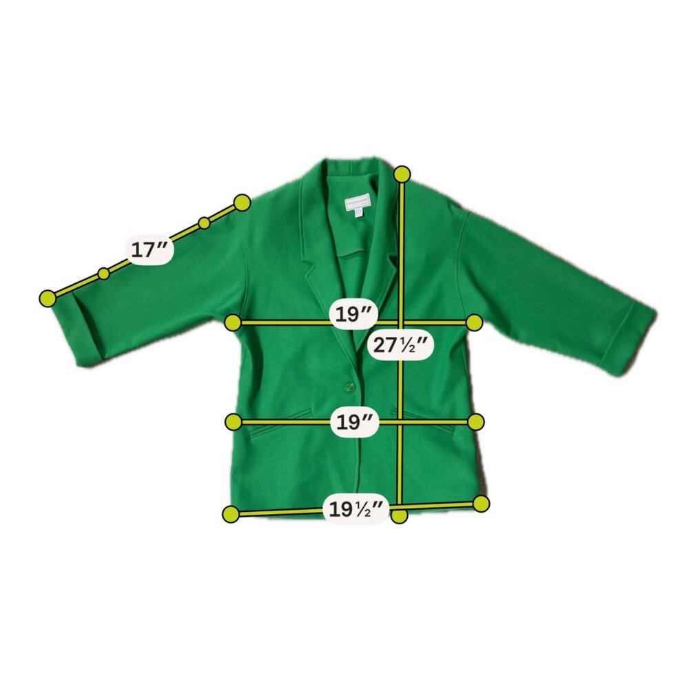 Vintage Suit Set Blazer Top Pants 3 Piece Green Size 12 Donovan Galvani USA 80s - Picture 8 of 10
